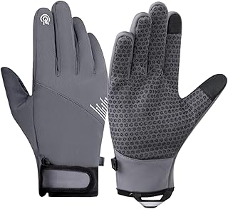 ウィンター グローブ タッチスクリーン – 防風防寒、スノー グロー ブ ギア、滑り止めグリップ付きソフト断熱サーマル |ランニング、サイクリング、サイクリング、ハイキング、運転、ウォーキング、タイピング、冷凍庫に最適です。