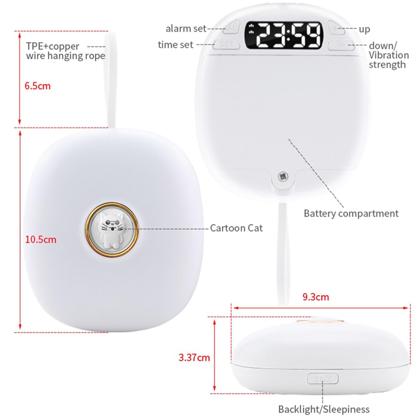 Sveglia a Vibrazione LED Silenziosa con Allarme Potente, Bed Shaker per Non Udenti