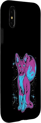 Miniatura 6 de iPhone 1212 Pro Vaporwave Sphynx Cat Moon Hairless Cats Lovers Case