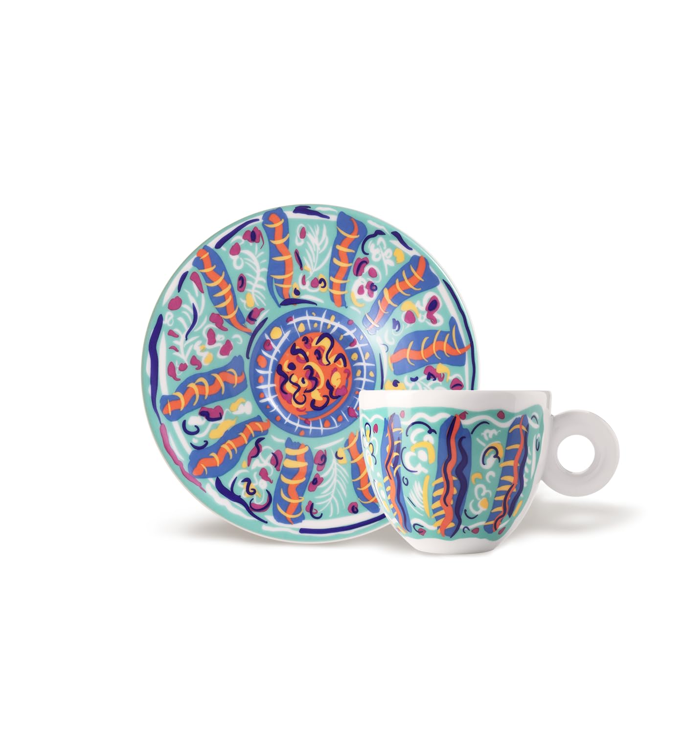illy Art Collection Sol Calero | 25367 Un juego de 4 tazas de capuchino, numeradas y firmadas por el artista