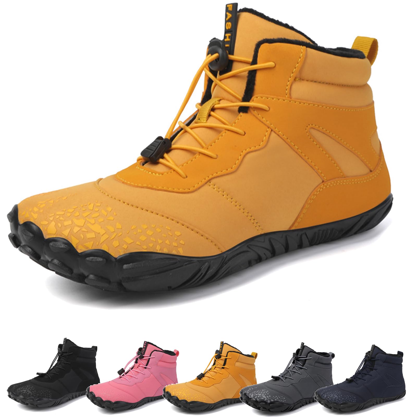 Chaussures pieds nus d'hiver, chaussures pieds nus pour homme et femme, automne et hiver, imperméables, chaussures pieds nus