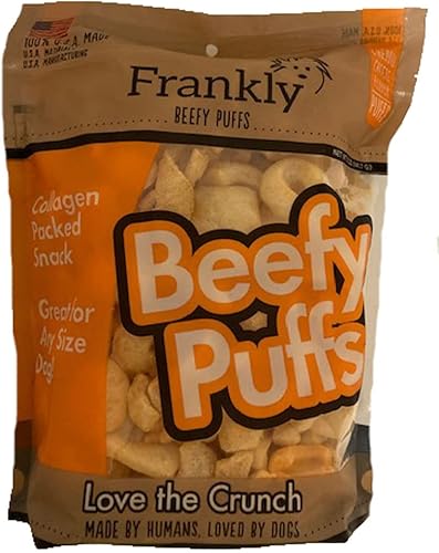 Frankly Cheddar Cheese Flavor Beefy Puffs 100% fabricado en Estados Unidos, paquete de 5 onzas