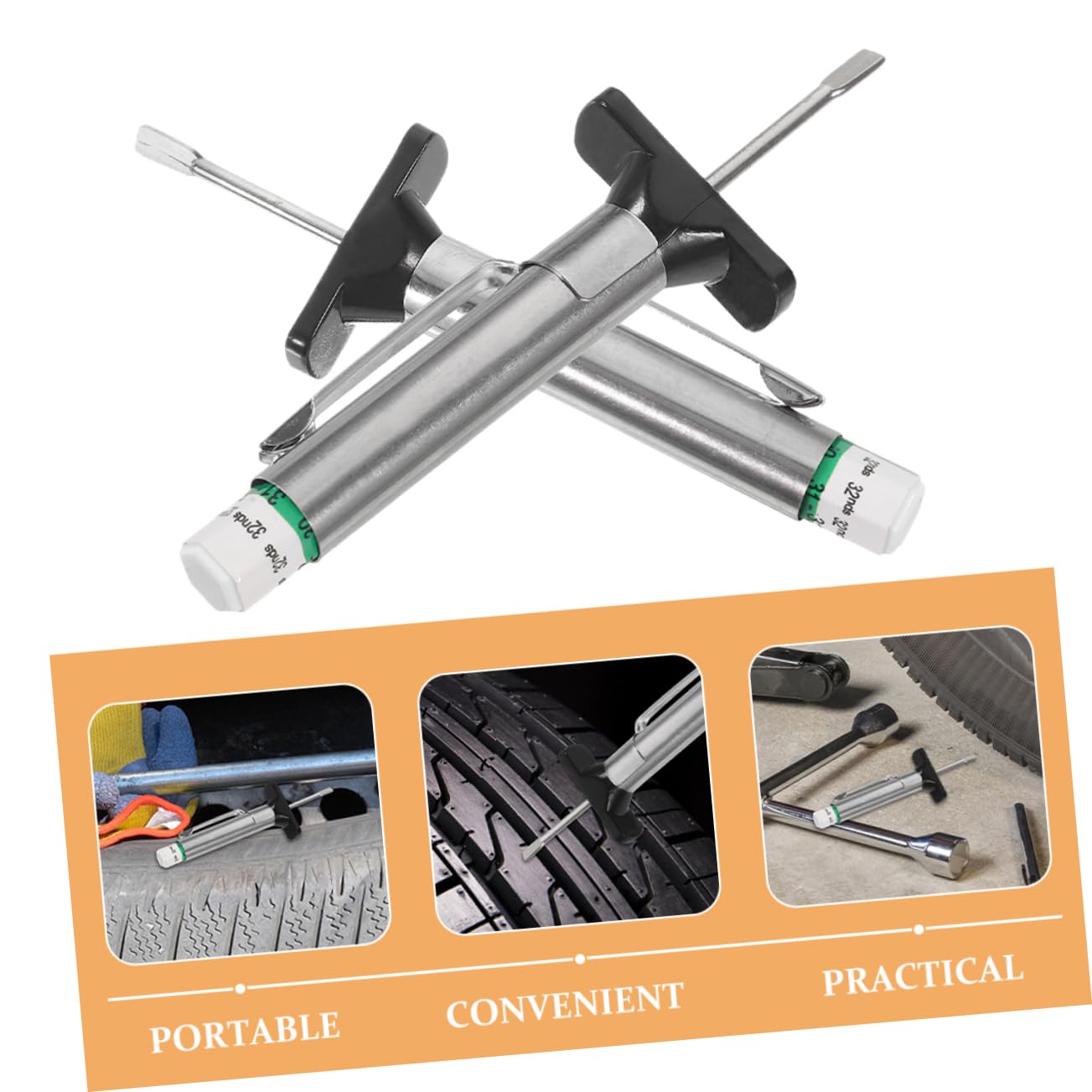 OUNONA 8pcs Sturdy Tire Thread Measuring Gauge Tire Tread Depth Ruler for Professionals Diyers