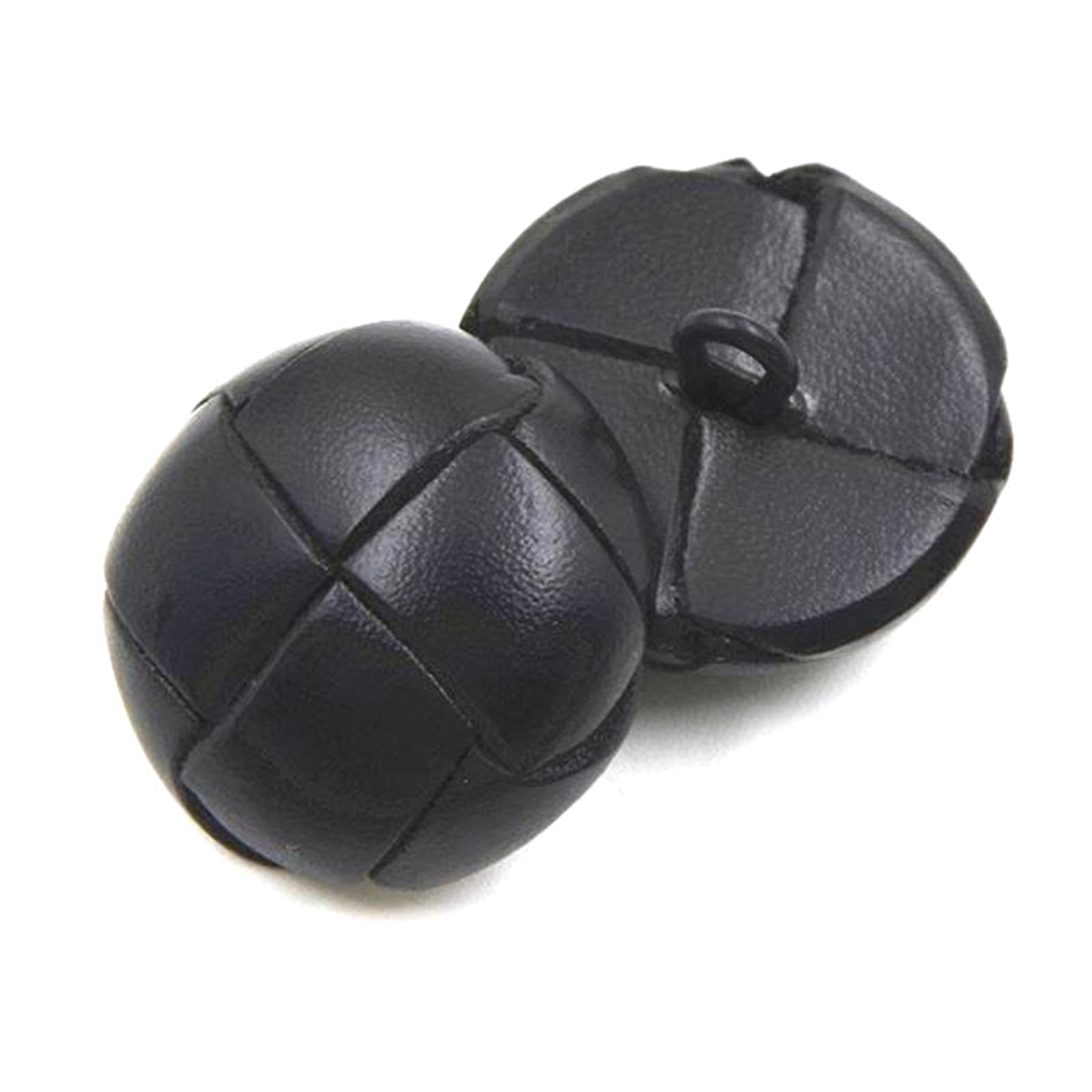 5pcs Leather Covered Buttons 15/19/21/23/26mm Black/Brown Leather Button for Coats Jacket Buttons, Black, 19mm โ image 1