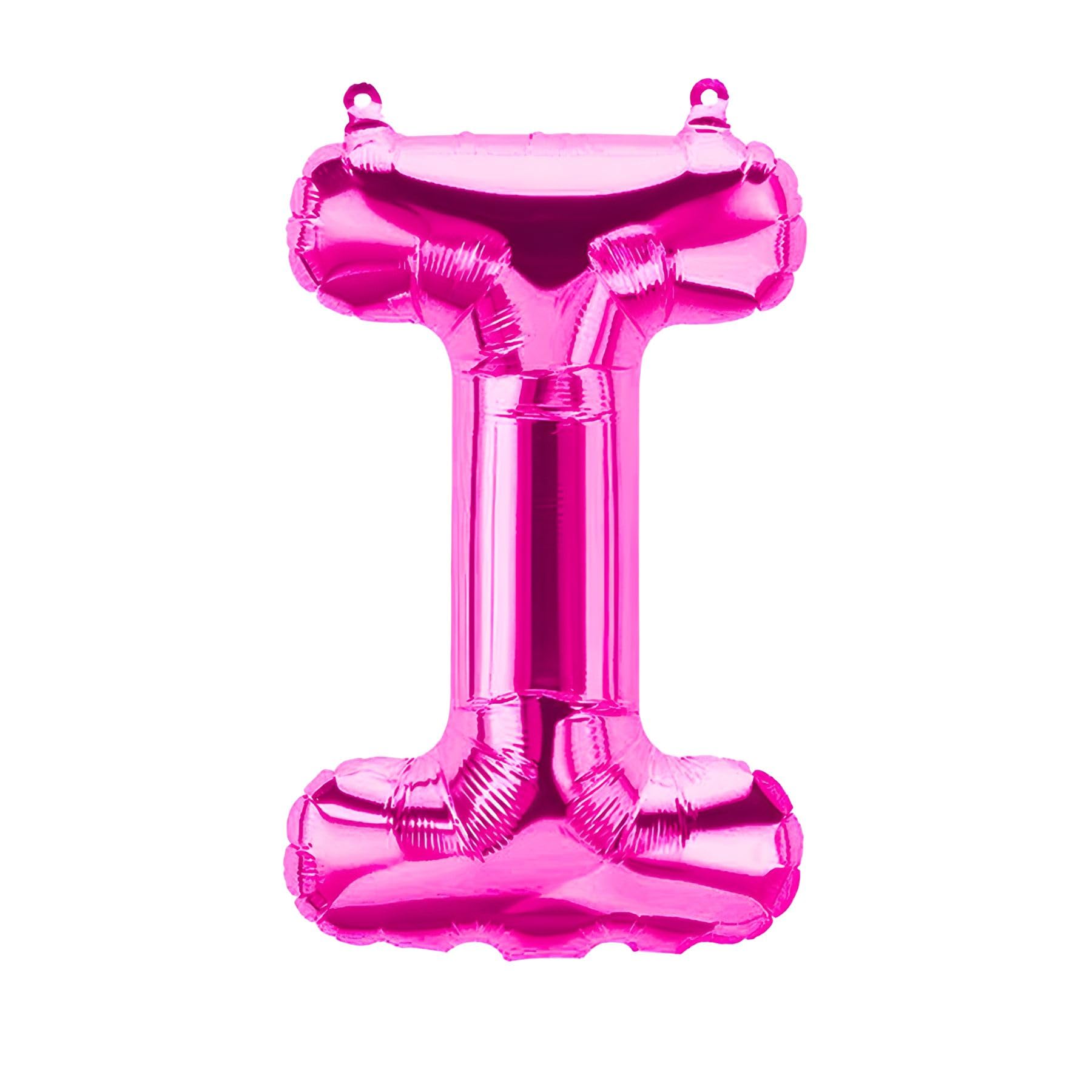 Foil Balloons Letters Pink - 40/80/100 cm for Birthday Wedding Party Decoration Happy Birthday JGA Gift Balloon Graduation Giant Balloon ABI Large XXL Small Mini Pink Girl (40 cm - I) โ image 1