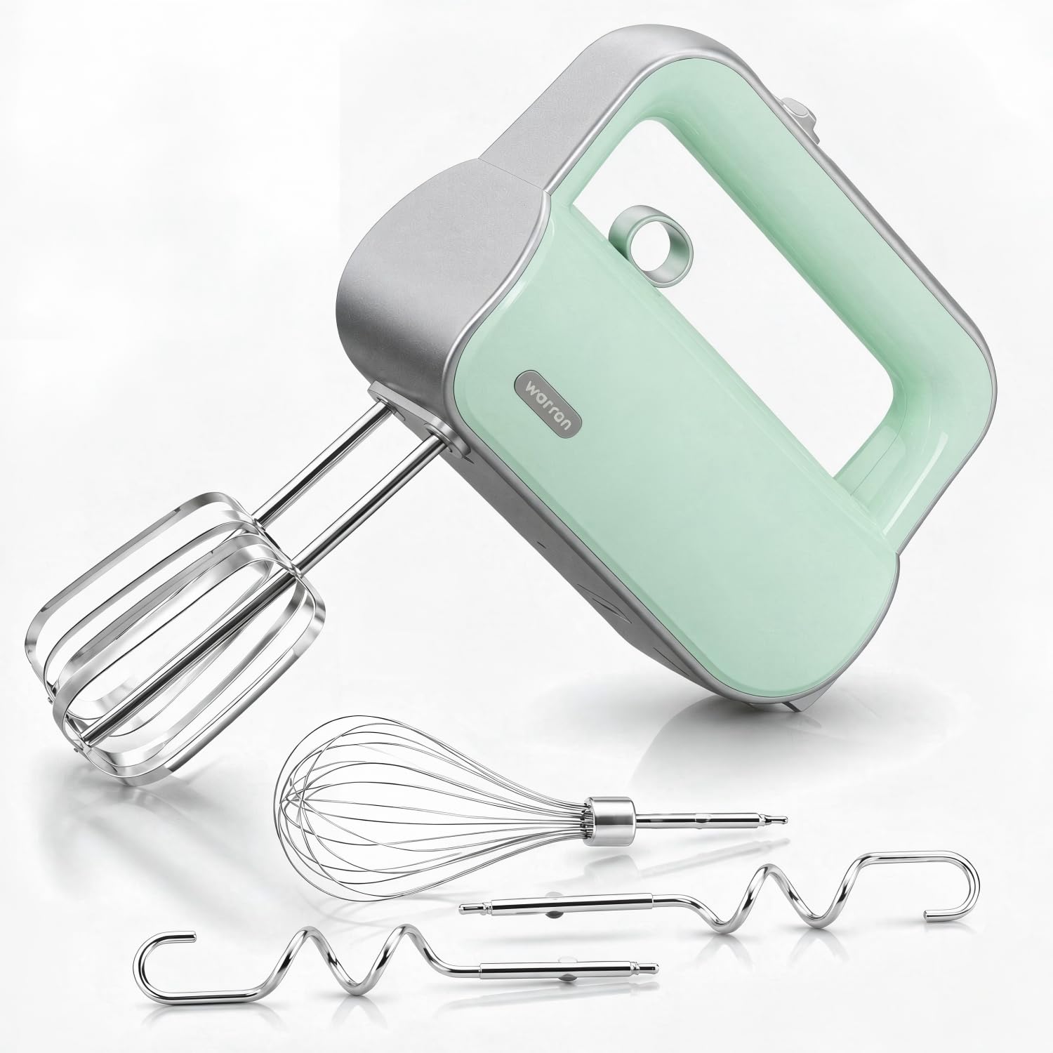 Hand Mixer Green, 950W Peak Powerful, UL Certified for Safety