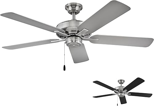 Miniatura 6 de Hinkley Metro Ventilador de techo de perfil bajo de 52 pulgadas, sin luz, ventilador de techo para interiores con doble montaje para dormitorio,