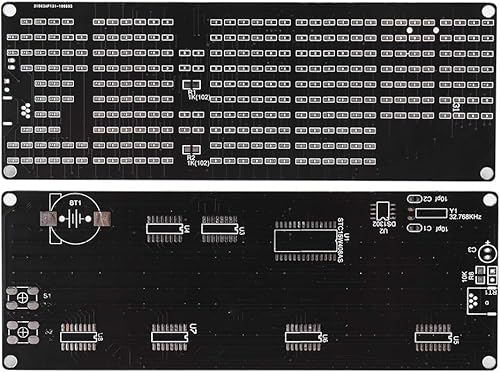 Miniatura 8 de Kit de reloj digital LED compacto, kit de reloj electrónico de celosía digital de 5 V con apariencia acrílica con aviso de temperatura