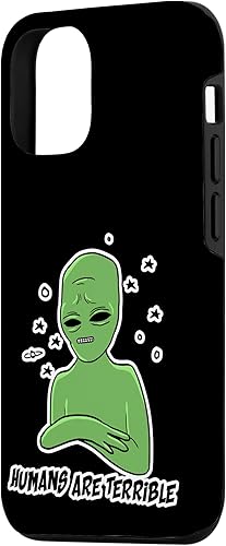 Miniatura 2 de Funda de regalo para iPhone 13 Pro Humans Are Terrible Funny Alien Sayings Galaxy Space
