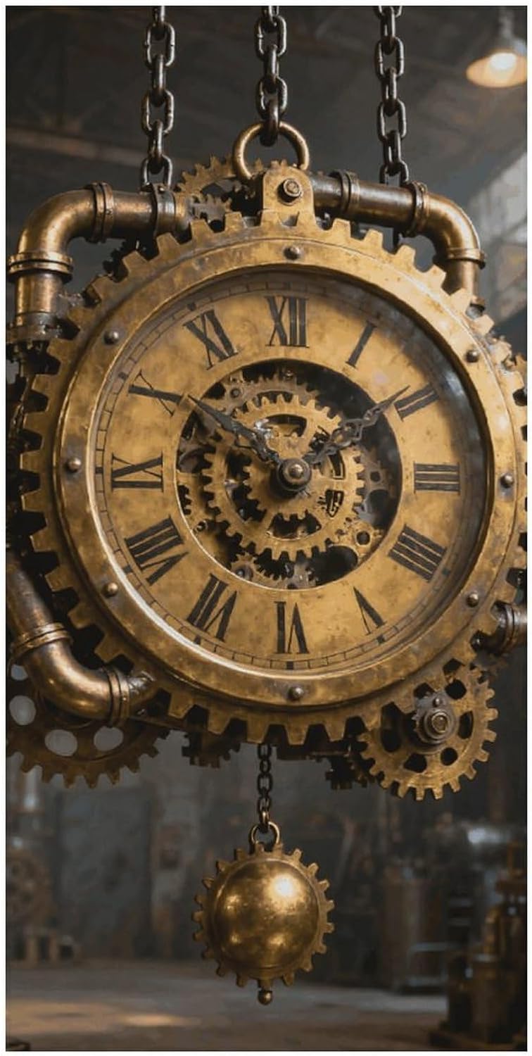 Oversized Beach Towel 63x32 Inch Sand Resistant Thin Microfiber Steampunk Gear Clock Bath Towels for Body Absorbent Quick Dry Lightweight Travel Towel for Pool Yoga Swim Camping Adults Gift image 3