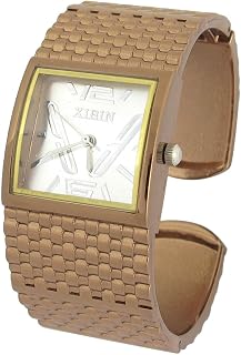 Qtqgoitem Square Dial Copper Tone Metal Bracelet Wrist Watch for Ladies (Model: 976 e3c f5e 1a3 11a)