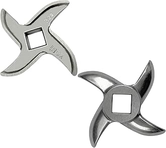 #32 Grinder Blade Stainless Steel Knife Cutter Replacement, Please check the size and shape(2 pc)