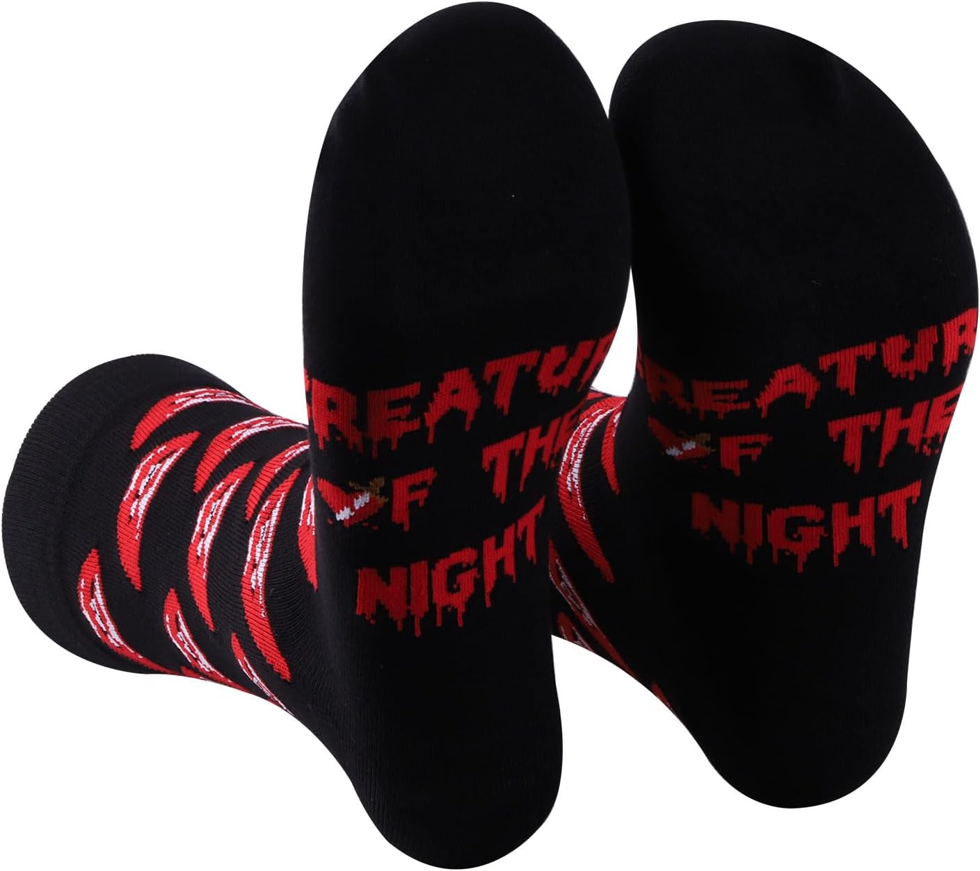 PXTIDY 2 Pairs Rock Horror Movie Show Sock Scary Show Themed Gift Creature Night Horror Movie Fans Sock - Image 2