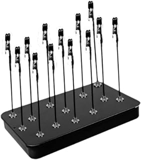 Dickly Juego de palitos con Pinzas de, Mesa para Colorear, Soporte de Pintura Multiusos, Negro