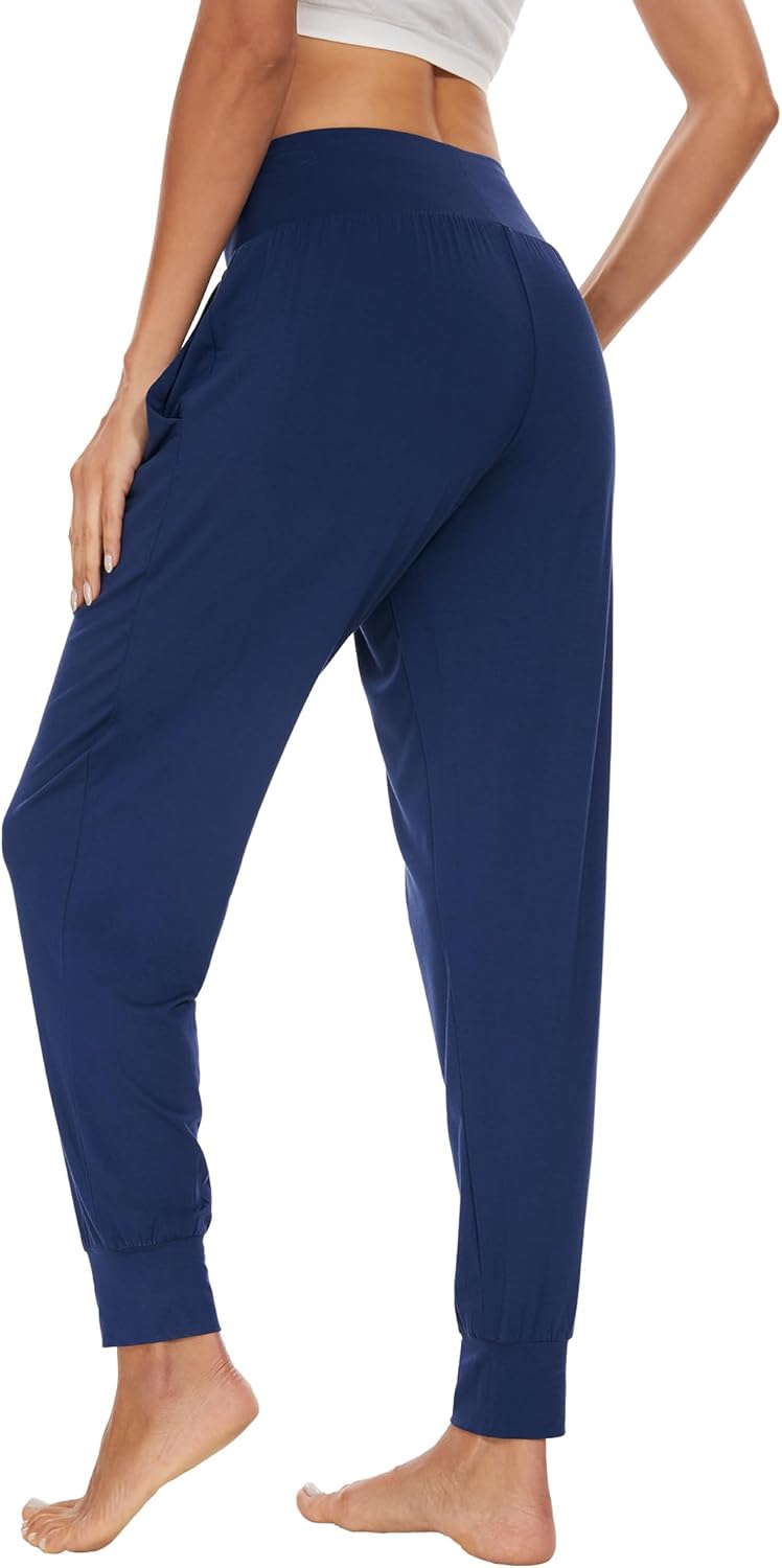 WiWi Women's Viscose from Bamboo Joggers Super Soft Pajama Pants Yoga Bottoms Cooling Lounge Sweatpants S-XXL - Image 2