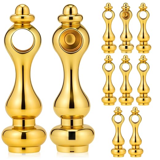 Toddmomy 10 Pack Railing Spindles Decorative Gallery Spindles Furniture Hardware Accessories Metal Railing Connectors for Wine Cabinets Serving Carts Indoor Diy Decor