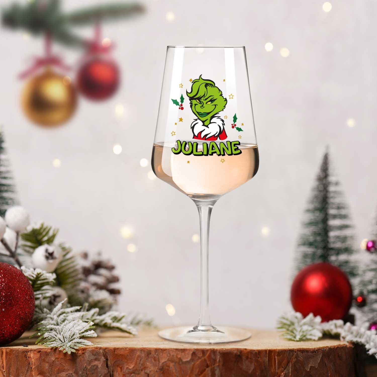 GRAVURZEILE Puccini Bicchiere da vino con stampa UV – Coppia