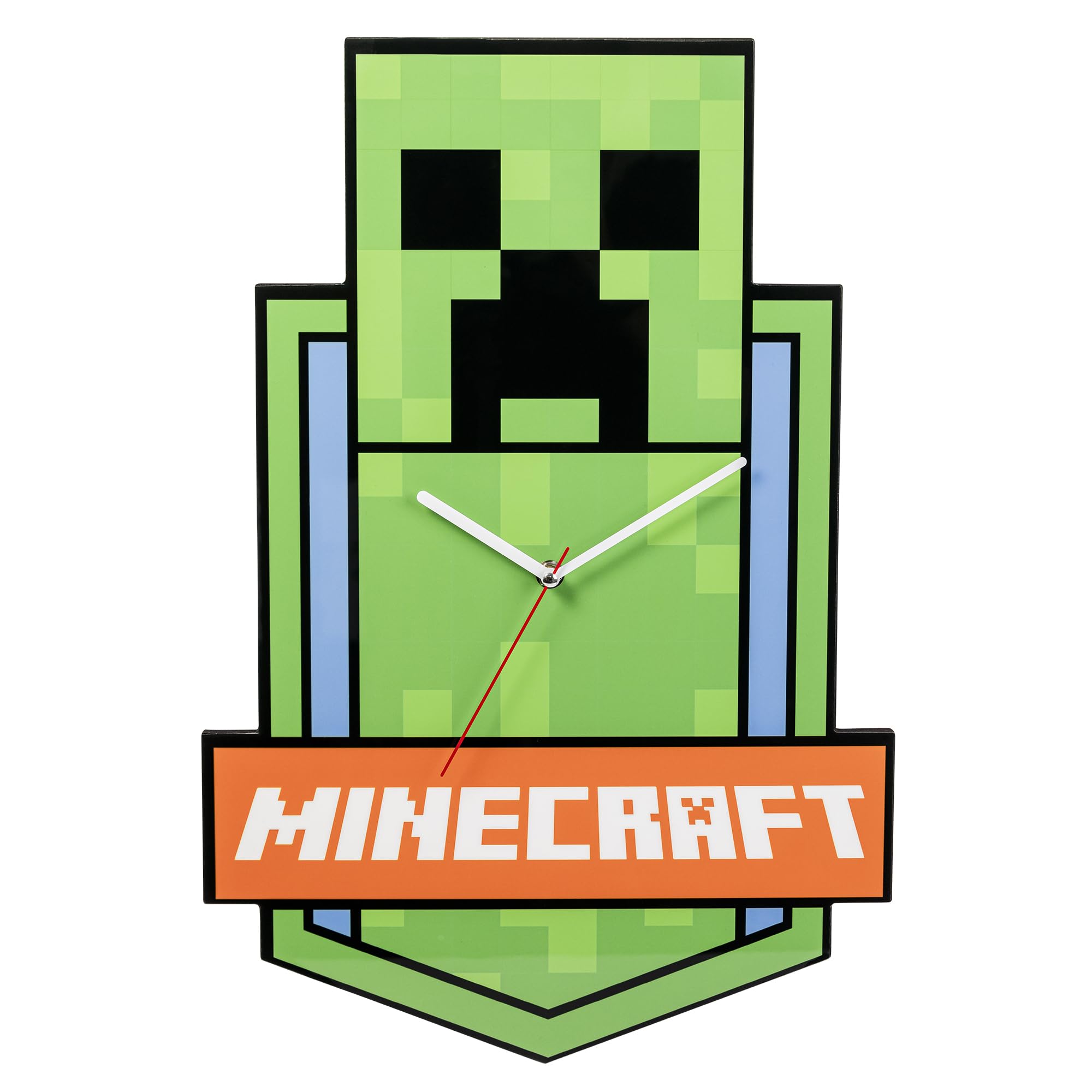 Minecraft Kids Creeper Decorative Wall Clock for living Room, Bedrooms, Office, Home