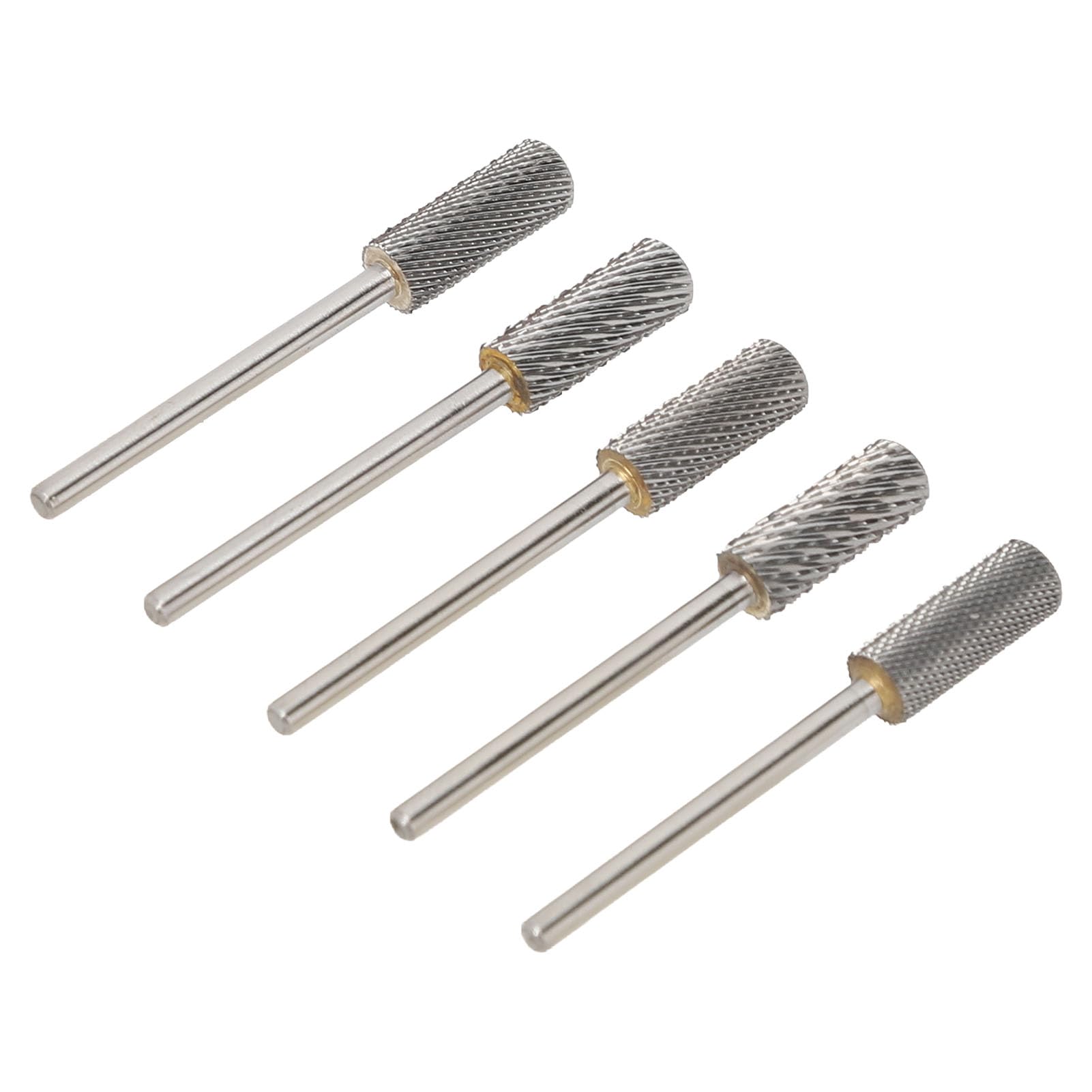 Juego de Brocas Profesionales para Uñas, Herramientas de Molienda Duraderas de Carburo de Tungsteno para Salones y Uso Doméstico, 5 uds.