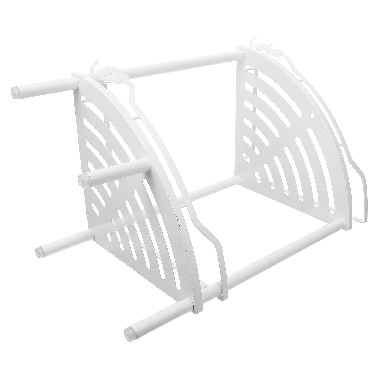 Estante de Baño Esquinero de Acero al Carbono Blanco de 2 Niveles Estructura Abierta y Soporte Trípode, Fácil de Limpiar y Promover el Flujo de Aire para Ducha y Baño