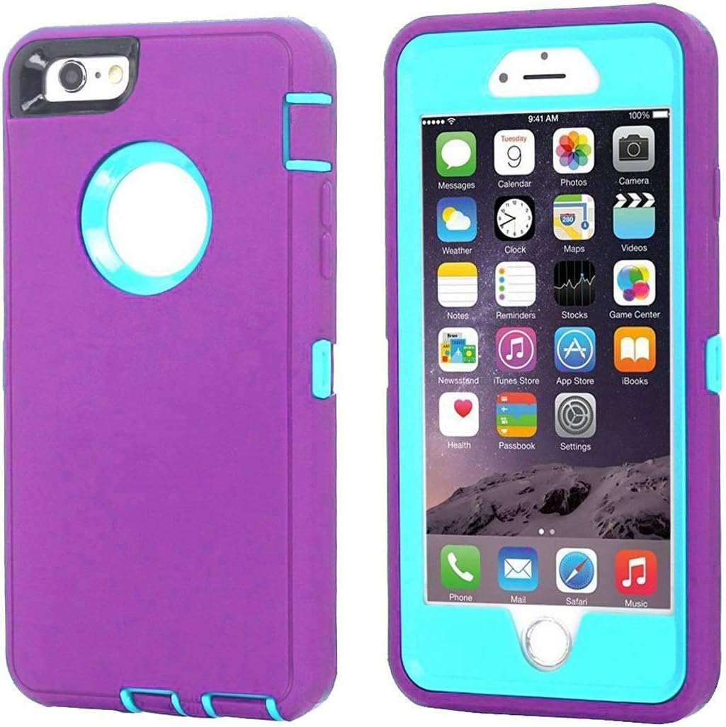 Annymall Case Compatible for iPhone 8 & iPhone 7, Heavy Duty [with Kickstand] [Built-in Screen Protector] Tough 4 in1 Rugged Shorkproof Cover for Apple iPhone 7 / iPhone 8