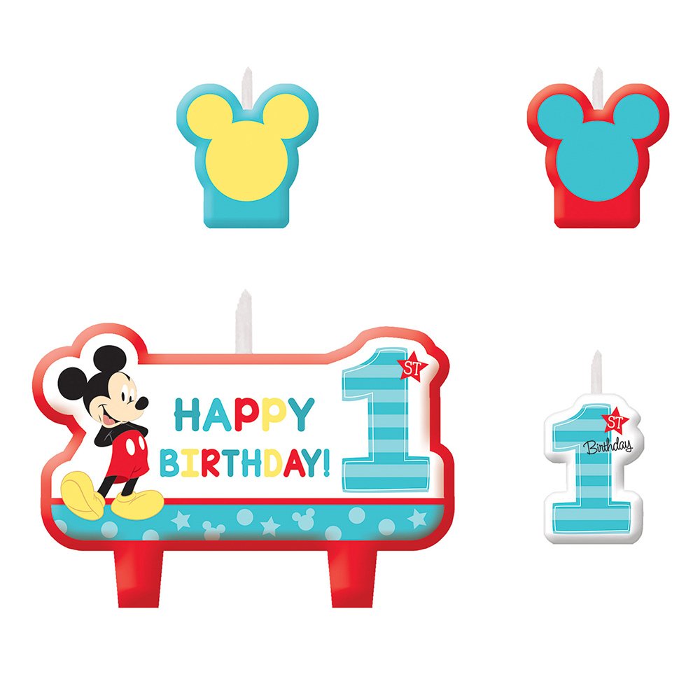 Disney© Mickey's "Fun to be One" Birthday Candle Set