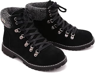 ALFRED CLOUTIER - AMY Women Winter Boot - Genuine Suede Leather - Fake Fur - Rubber Sole With Metal Cleats - Waterproofing