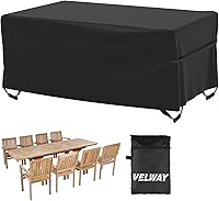 Vista 19 de Velway Funda para muebles de patio al aire libre, impermeable, cuadrada, para mesa de patio, sofá, 50 pulgadas de largo x 50 pulgadas de ancho x 29