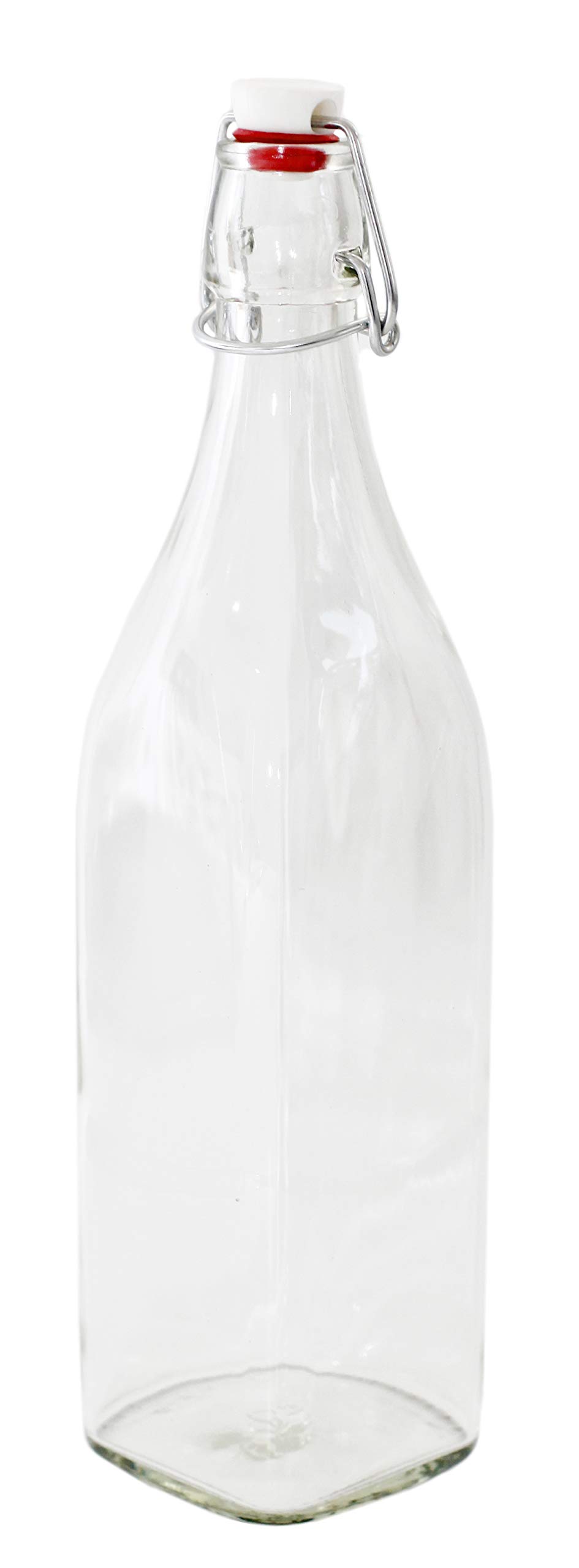 Bormioli Rocco Drahtbügelflaschen Swing Bott 1000 ml – 6er Set mit Gummiringe