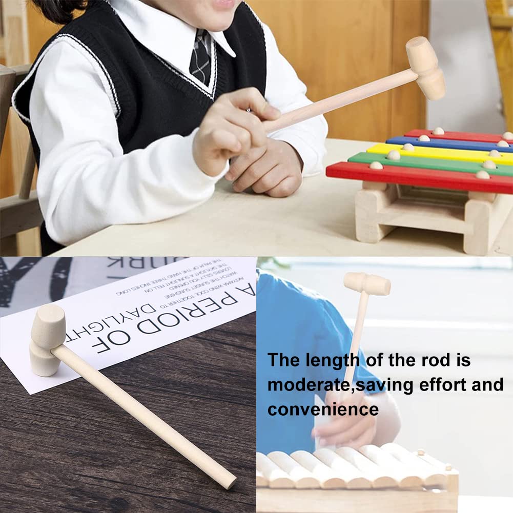 18 Mini Martelli In Legno Per Bambini – Giocattolo Naturale Per Rompere Granchi E Aragoste