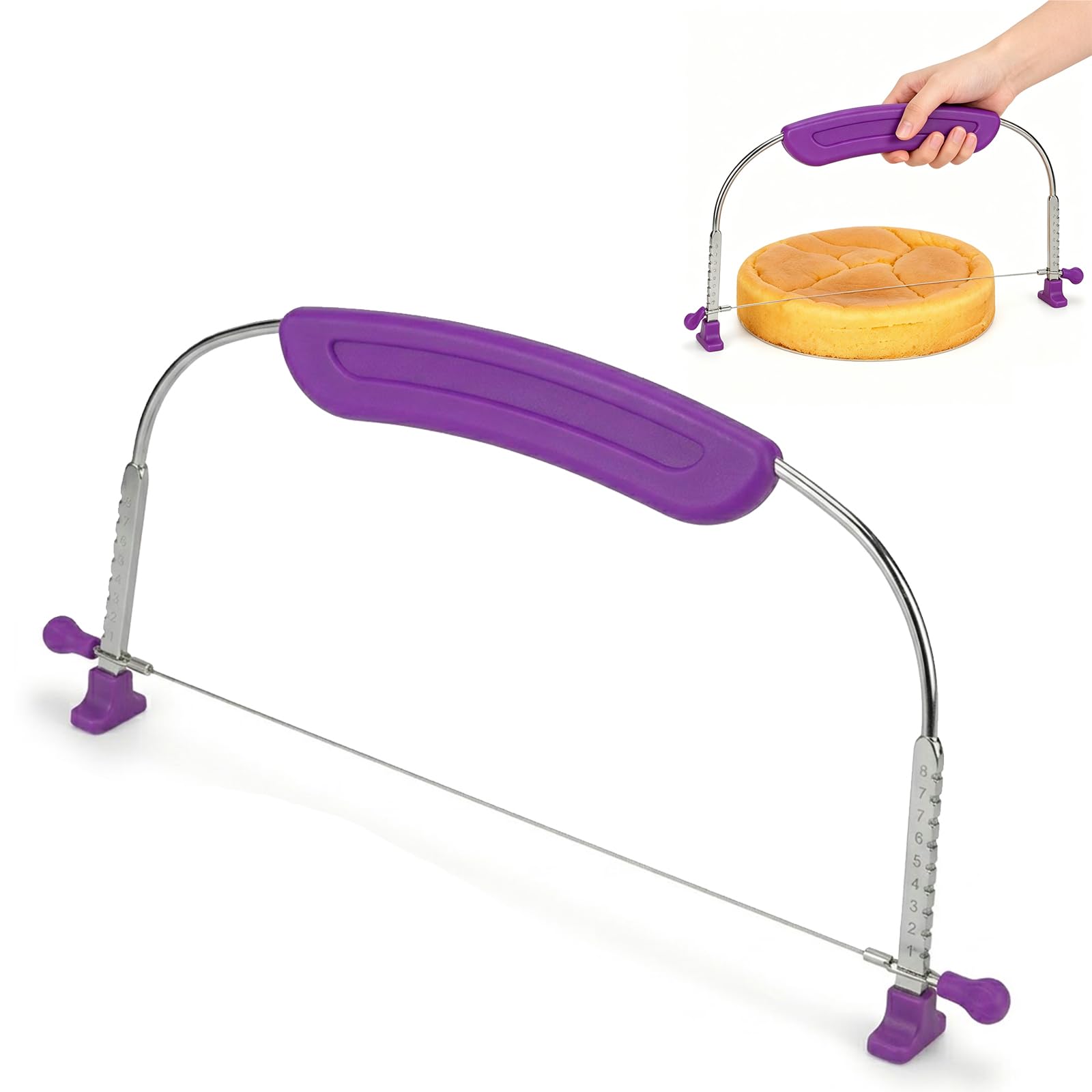 Dazvyn Cake Cutter 10 Inch Adjustable Stainless Steel Cake Leveller Cutter