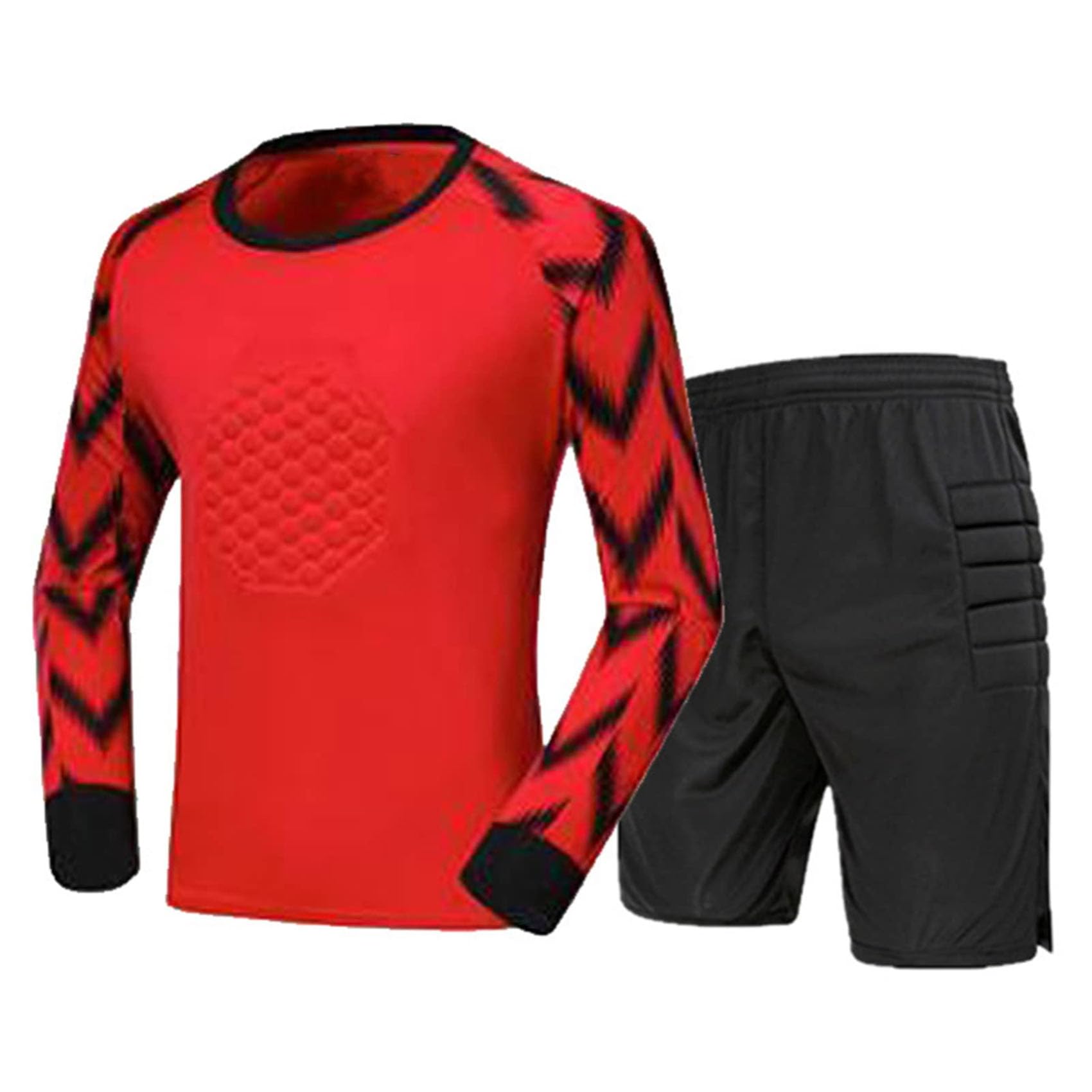 Conjunto transpirable de portero de fútbol, ​​camiseta y pantalón corto para niños, jóvenes y adultos, ropa deportiva para gimnasio y entrenamiento.