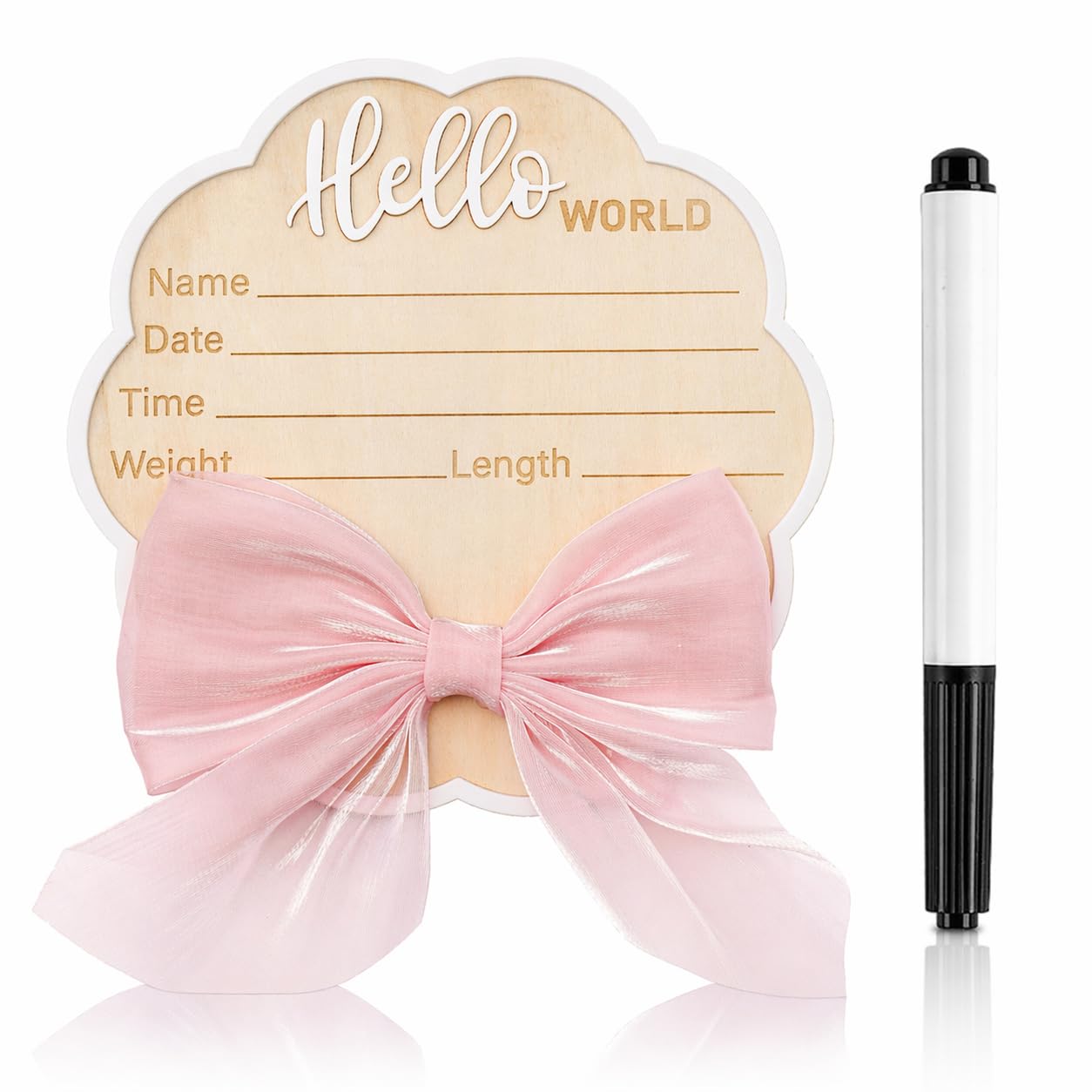 Flower-Shaped Newborn Announcement Sign