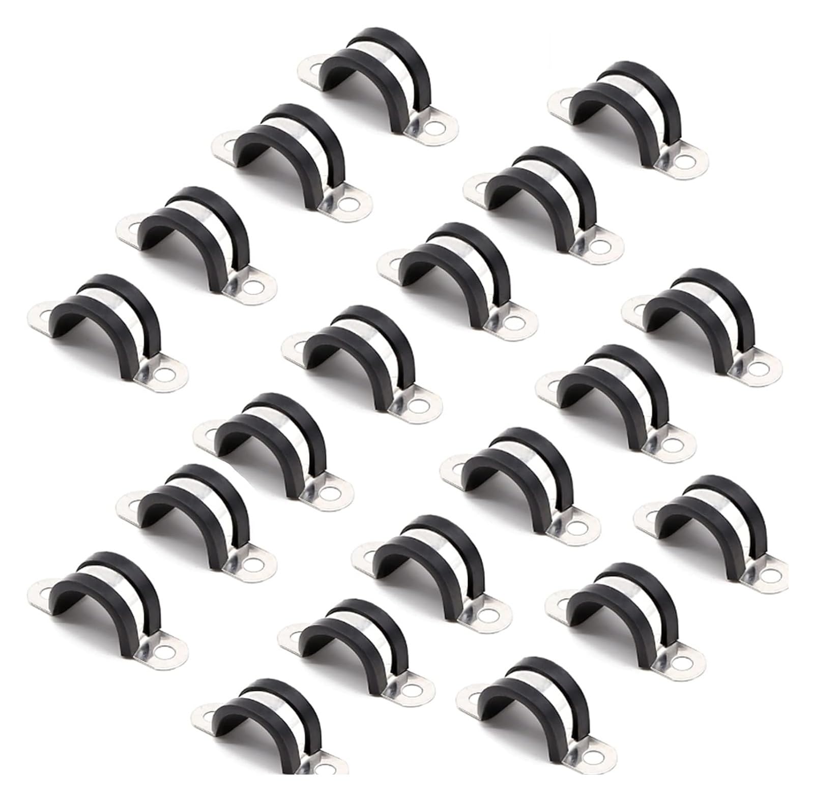Opaski do węży ze stali nierdzewnej pokryte gumą 6–63 mm, opakowanie 30 sztuk(28mm)