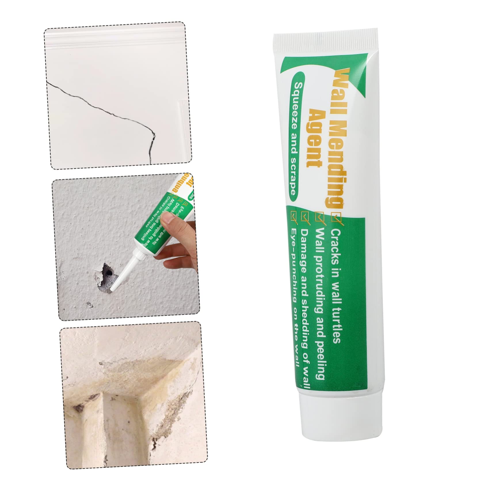 Pasta Riparatrice per Muri Peeling e Graffiti, 2 Set Verde | Include Spatola, Copertura Macchie e Graffiti, Riparazione Rapida per Superfici Danneggiate