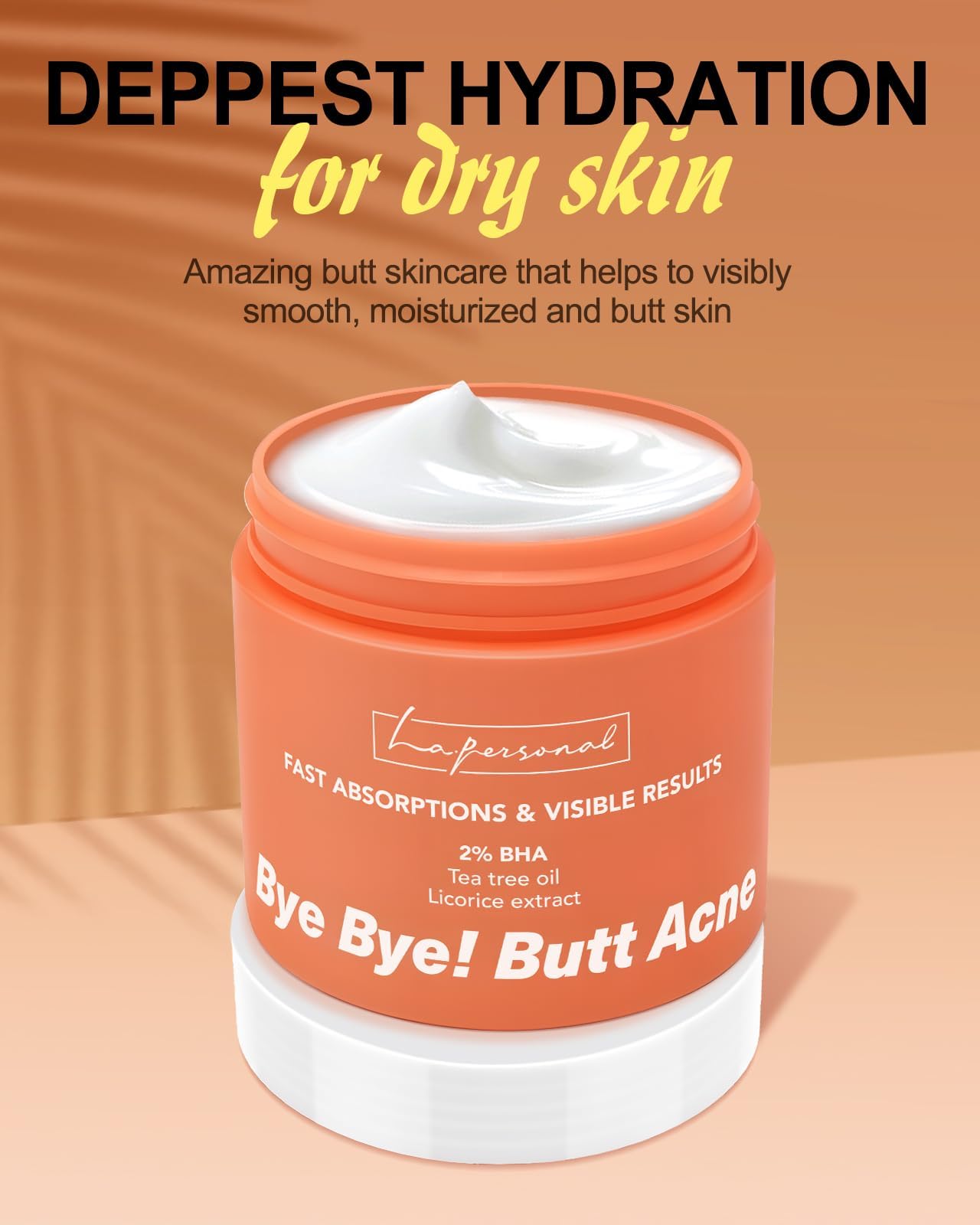 LA. PERSONAL Butt Moisturizing Cream for Buttocks, Body & Back, 5.46 oz