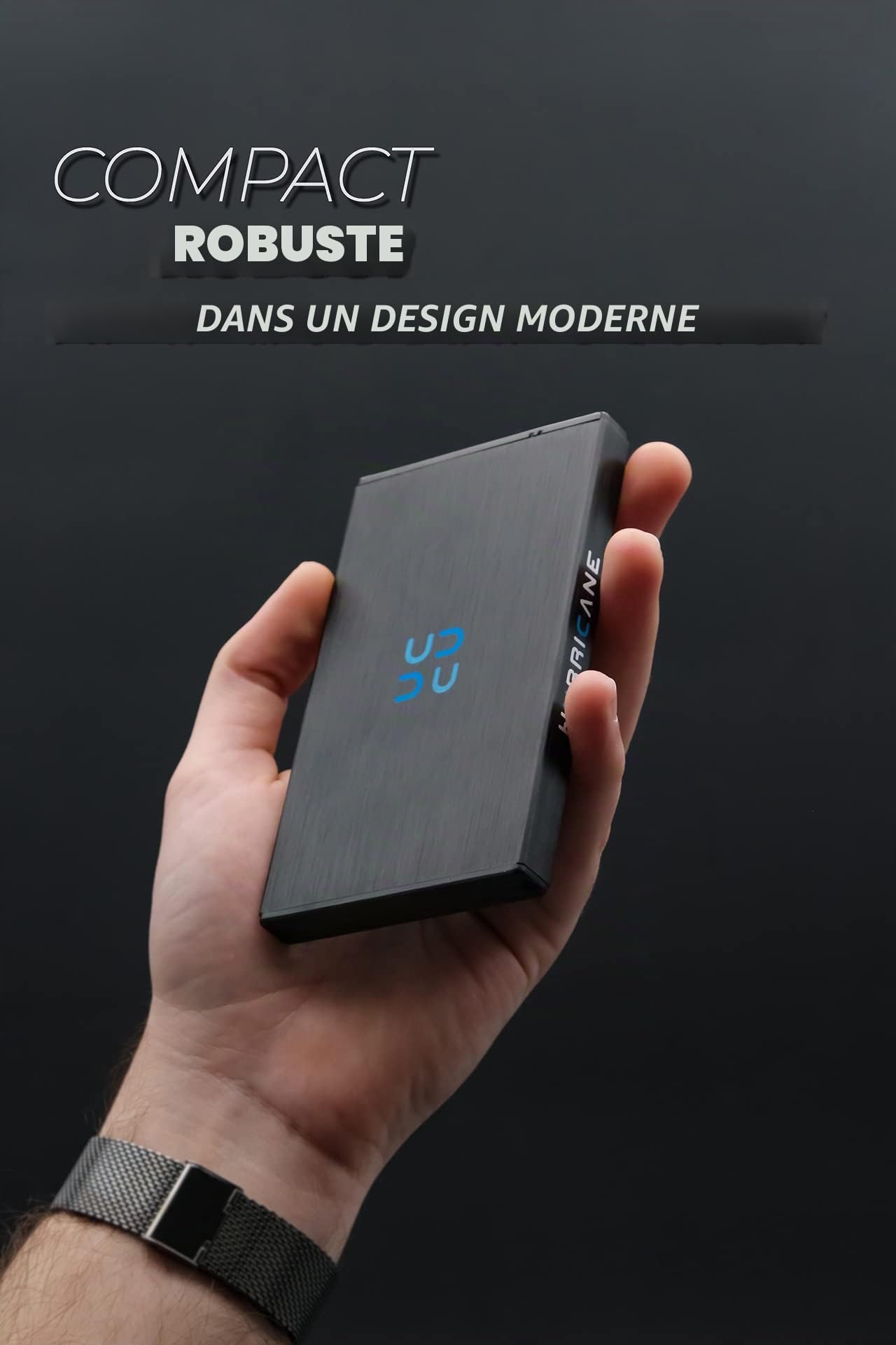 Hurricane GD25612 Disque Dur Externe 1 to 2,5" USB 3.0 TV PC PS4 PS5 Xbox Compatible avec Windows Mac Linux