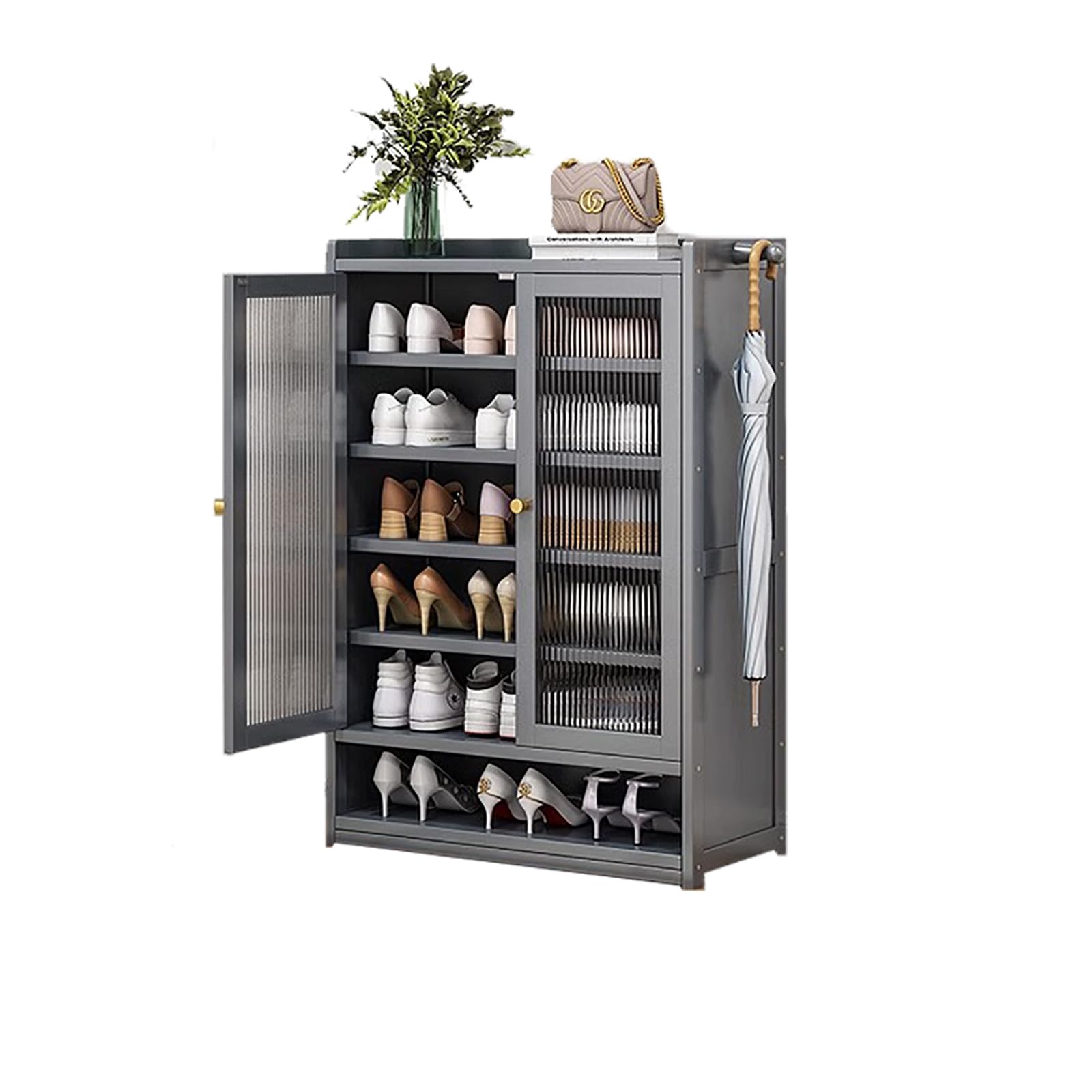 Meuble chaussures bambou anti poussière pour couloirs et petits espaces