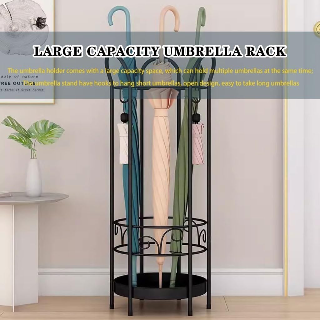 stojak na parasole, Pusty dom, obiekt komercyjny w hotelu, nie wymaga instalacji(Black)