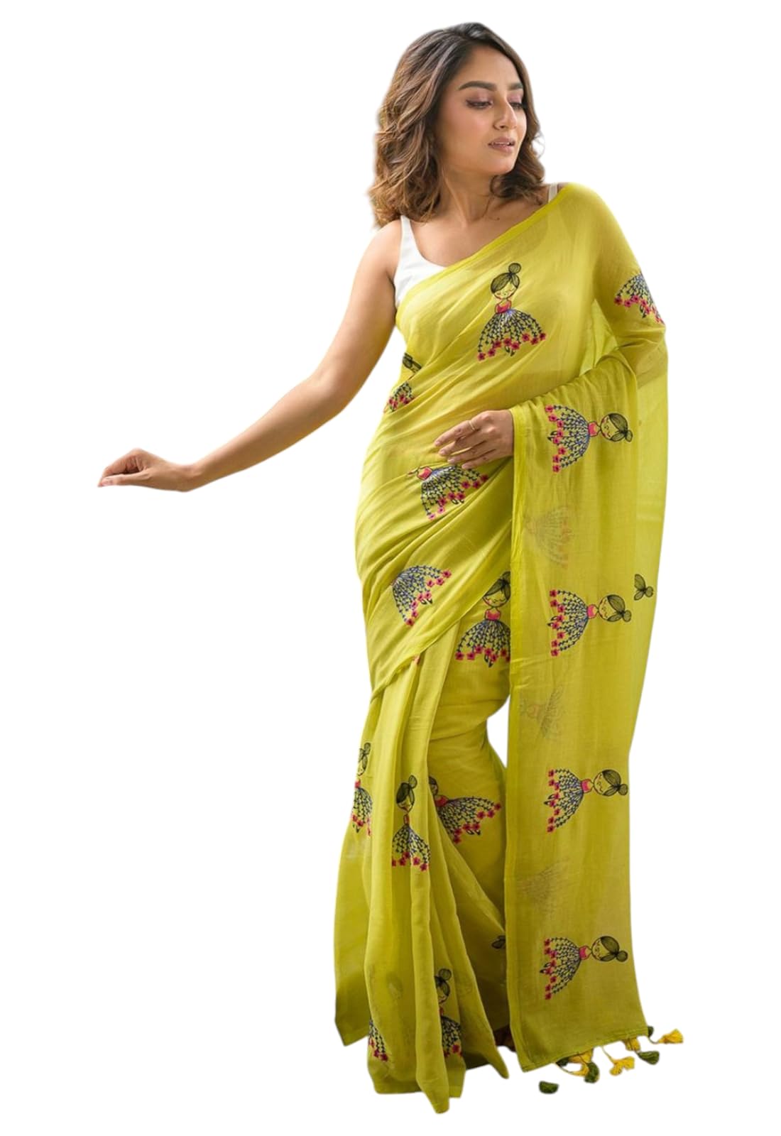 yashika Women's Chanderi Saree with Blouse Piece for Traditional Ethinic Wear Sari-picture-31