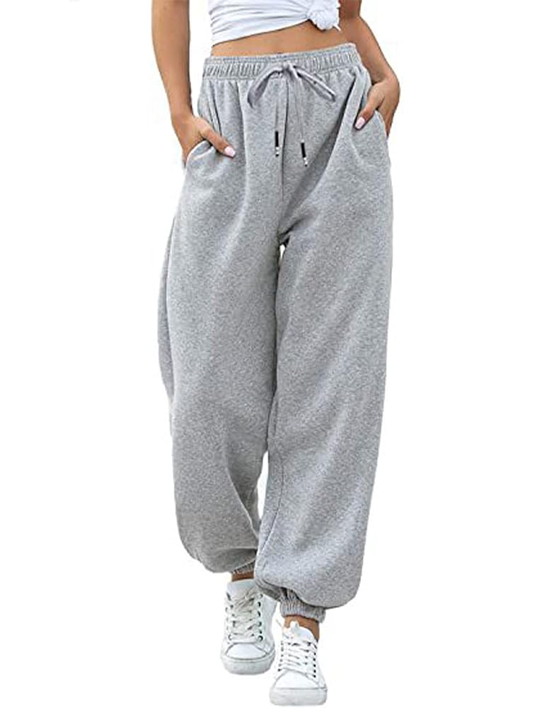 Amazon.com: TSMNZMU Womens Grey High Waisted Sweatpants with