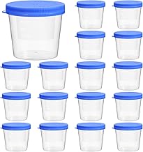 EXCEART 30pcs Disposable Sputum Cups with Lids 40ml PP Collection Container for Fecal (Random Color)