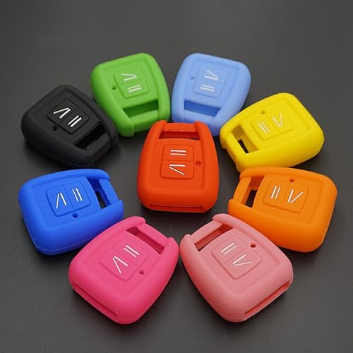 Miniatura 6 de Funda para llave de coche para Opel Astra Zafira Vauxhall Vectra Omega, 2 botones de silicona funda de goma para llave de coche