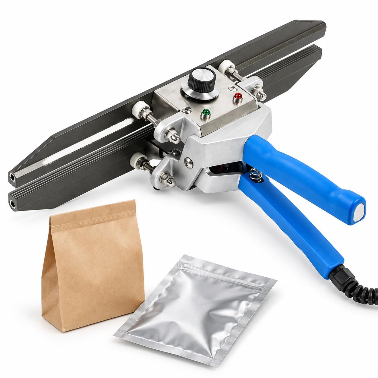 Sellador de bolsas portátil de mano, longitud de sellado de 0 a 200 mm