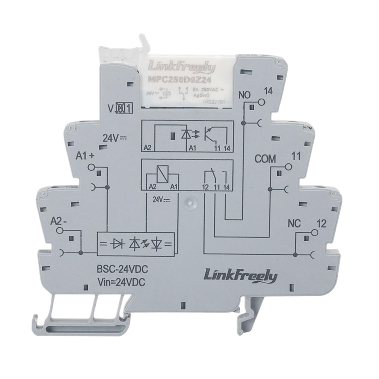 10A Electromagnetic Relay Module DIN Rail 2-Channel Relay Module | 5V ...