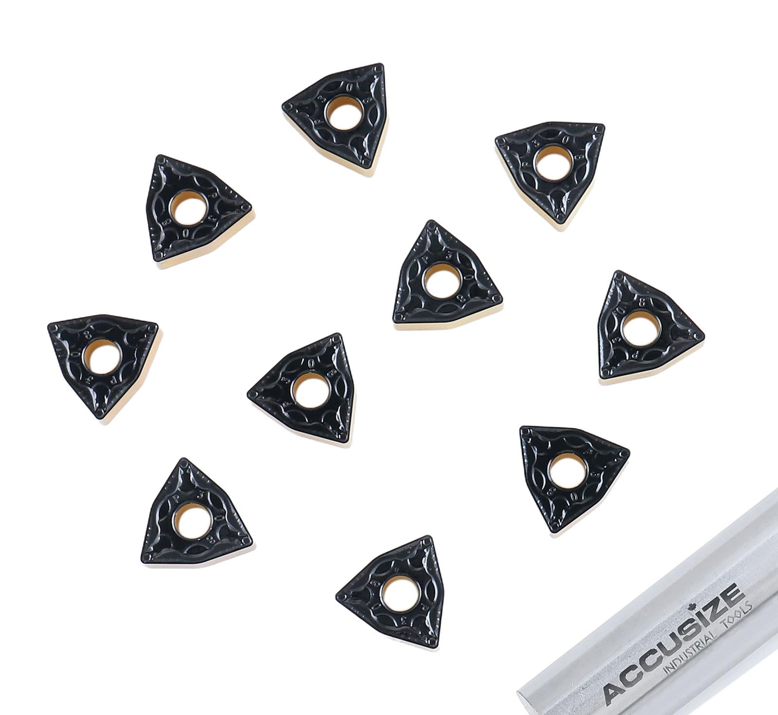 Lot De 10 Inserts WNMG080408 Pour Tour MWLNR - Carbure Pour Acier Et Inox