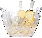Ice Bucket Wine Bucket,Clear Acrylic 4 Liter Plastic Tub for Drinks and Parties, Food Grade, Perfect for Wine, Champagne or Beer Bottles