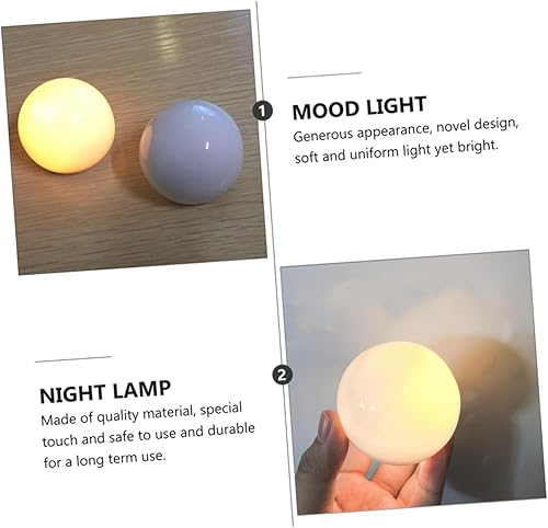 Miniatura 6 de OSALADI 2 unids lámpara de perlas de cerámica lámpara de noche noche perla luz de noche boda hada led luz de perlas LED luz de estado de ánimo