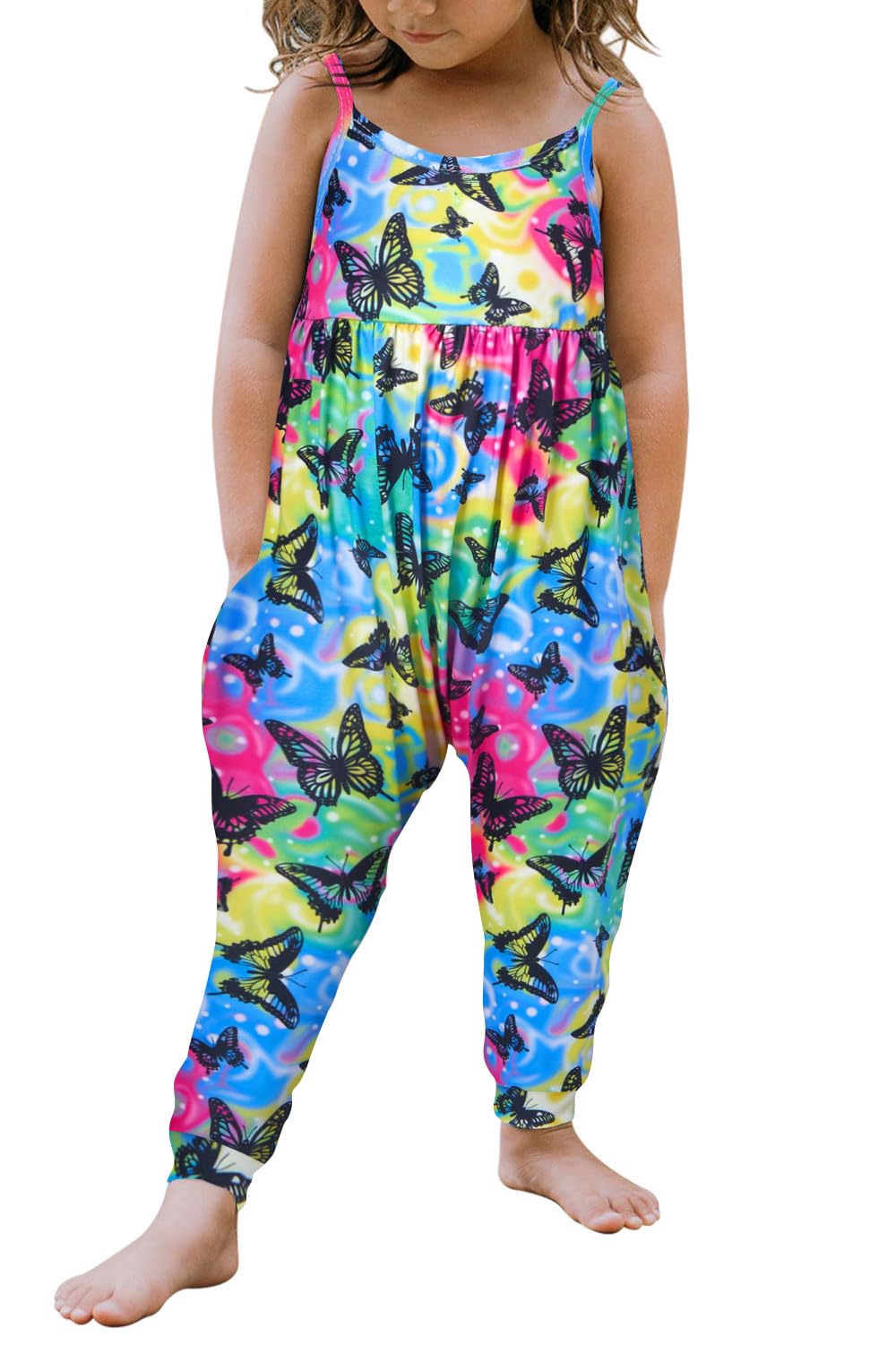 Yousie Toddler Girls Kids Rompers Jumpsuit Summer Spring Outfits 1-8 Years