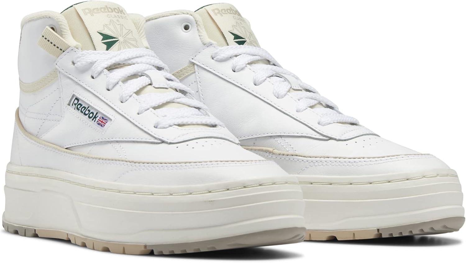 Reebok Court Advance Unisex Adult Sneaker, White/Chalk/Dark Green, 10 - Image 3